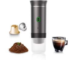 Kelseek elektrisch koffiezetapparaat - Koffiemachine - Koffiemaker - Capsule - Reizen - Auto - Draagbaar - Draadloos - Zwart