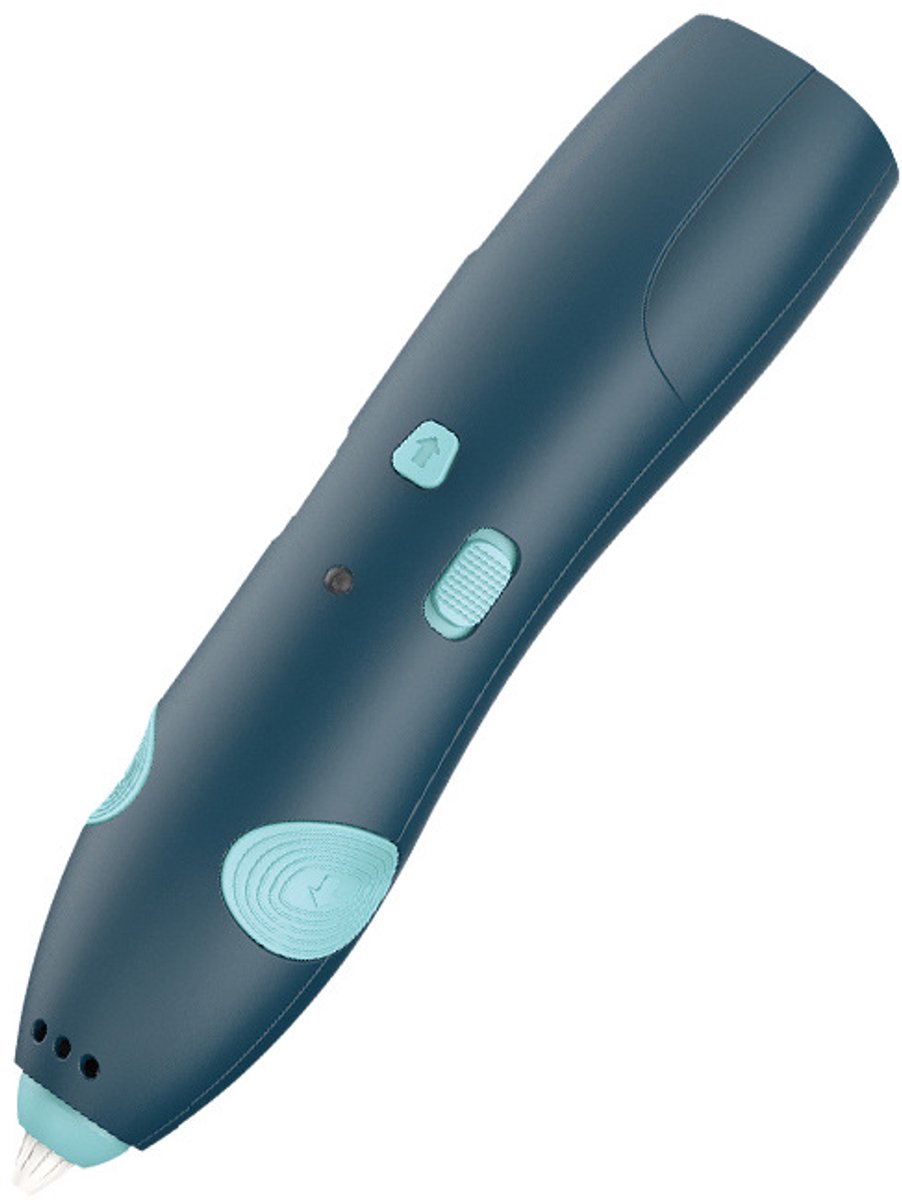 Niet-brandende 3D-printpen, draadloze 3D-kinder-3D-graffitipen - marineblauw