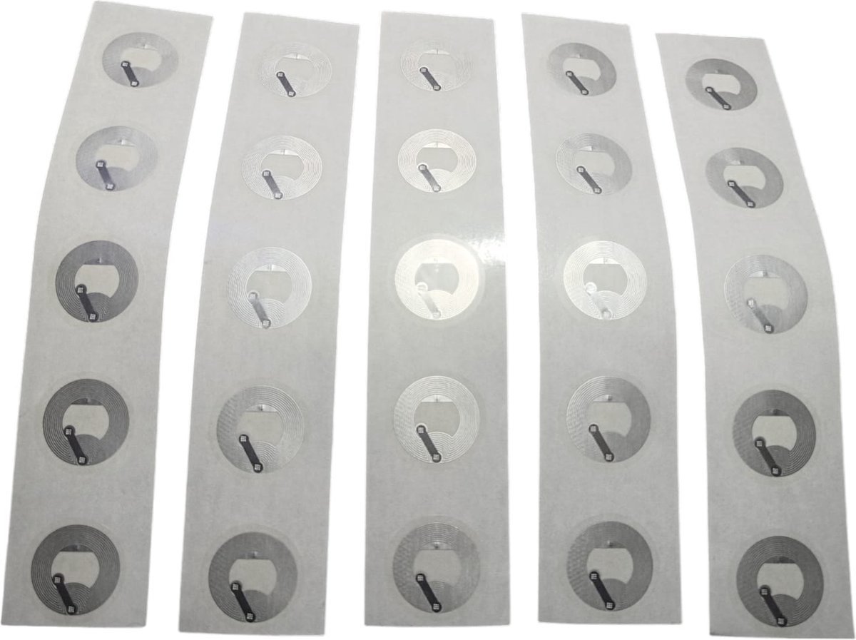 TeleBeni 24X Ntag215 NFC Tag WET Sticker Token RFID 13,56 MHz 540/548 Bytes ISO14443A Compatibel met alle NFC lezers/schrijvers/Telefoons. Zeer geschikt voor toegang in elektrische deuren kluizen en beveiliging, direct verzenden Whatsapp ed.