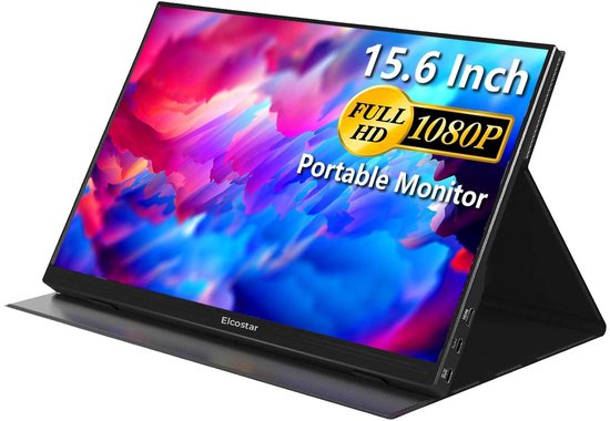 Elcostar Pro Portable Monitor 15.6 Inch - Full HD - IPS Beeldscherm - USB-C monitor - Draagbare Gaming Monitor - HDMI - 2025 model