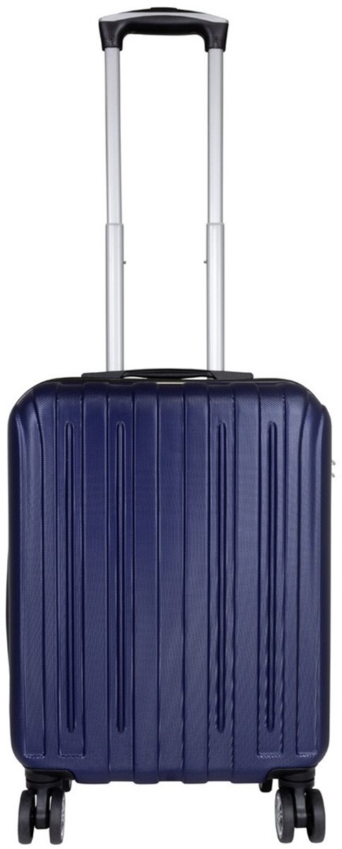Handbagage koffer Dallas maat S - Lichtgewicht koffer met cijferslot op 4 dubbele zwenkwielen - Blauw - ca. 55x39x20 cm