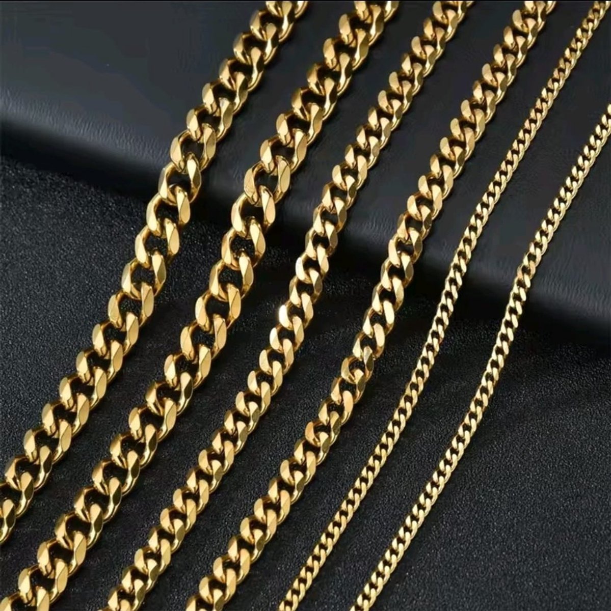 Strakke en Stoere RVS Ketting – 7mm - 50CM – Smartkabel.nl - Tijdloos - goud