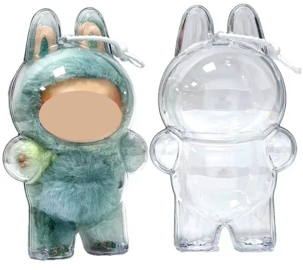 Beschermhoes voor Labubu – Transparante Cover - Geschikt voor Labubu Cola Stand - Hoesje - Case - Opbergdoos voor Staande Labubu Pop - (geen pop)