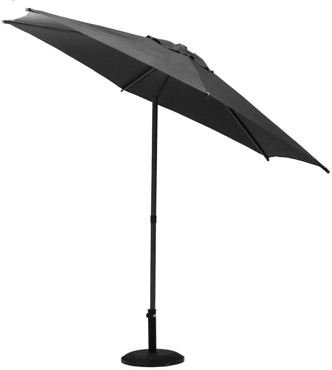 Hespiride tuin Parasol Soya - antraciet - D270 x H220 cm - Metalen steel 38 mm - waterafstotend - kantelbaar -