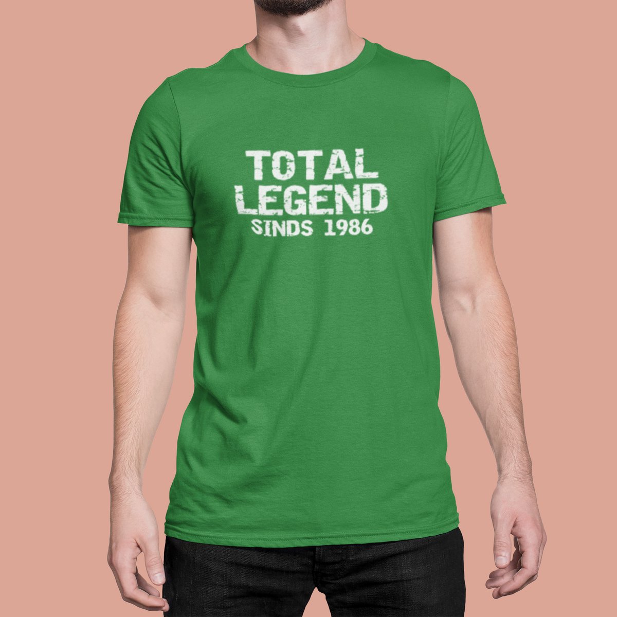 1986 Jaar Groen T-shirt heren - Maat XL - Total Legend - Verjaardag Cadeau Mannen - Limited Edition