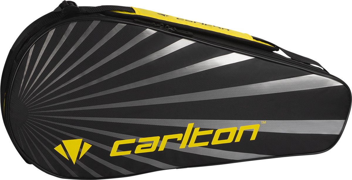 Carlton- Team 1 compartment racket bag- Black/Yellow- Badminton Tas