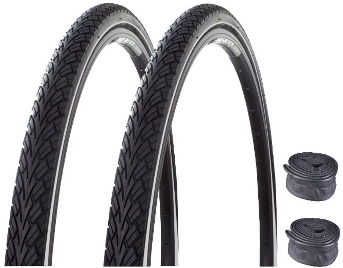 set 2 stuks 28 inch Buitenbanden + AV binnenbanden 28 x 1.50, ETRTO 40-622 - zwart