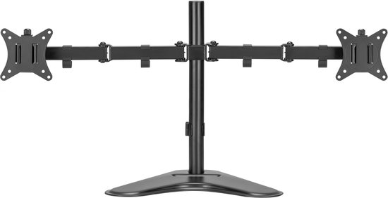 Dubbele monitor arm | Draaibaar | Kantelbaar | Max. gewicht:9kg per arm | 17 t/m 32 inch | Allteq