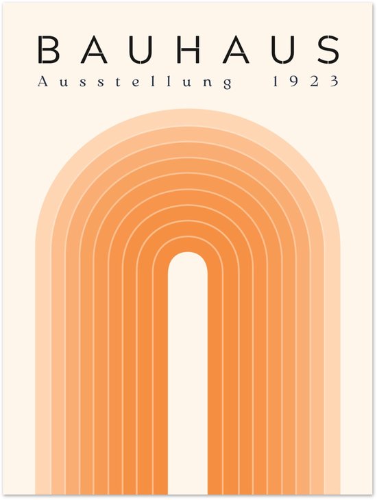 Affiche Bauhaus - Rainbow Orange 30x40 cm