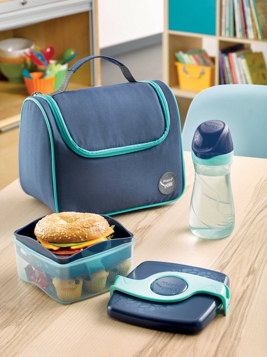 Maped Picnik Origins Lunchtas – Turquoise – 6,3 Liter – Geïsoleerd – Eenvoudig Schoon Te Maken – Ideaal Voor School, Werk En Picknick