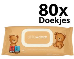 Billendoekjes - Stila Care natte doekjes voor kinderen - Bevat 98% water - 80 Doekjes - Zacht voor de huid - Vochtige doekjes - Baby wipes