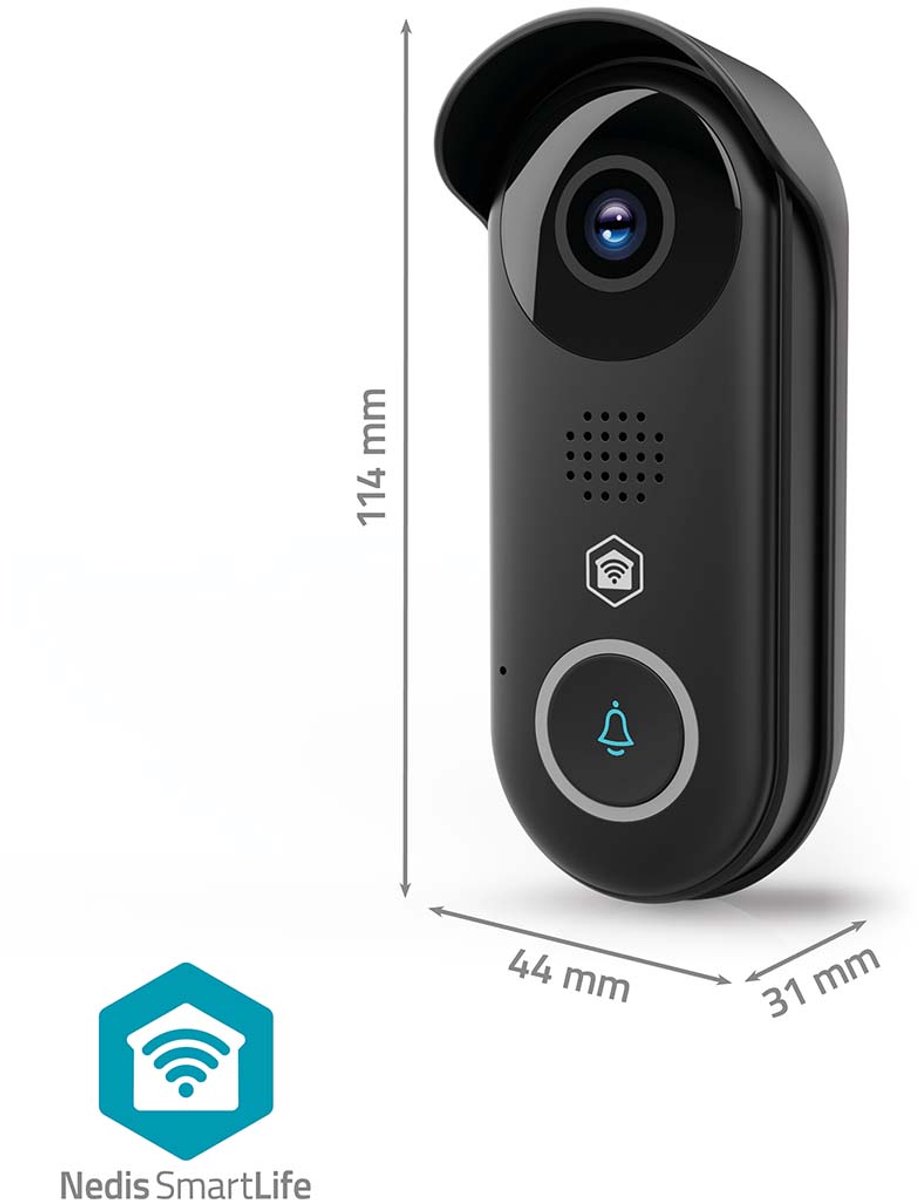 Nedis SmartLife Video Deurbel - Met Camera - Zonder abonnement - Nachtzicht - Full HD 1080p – foto 6