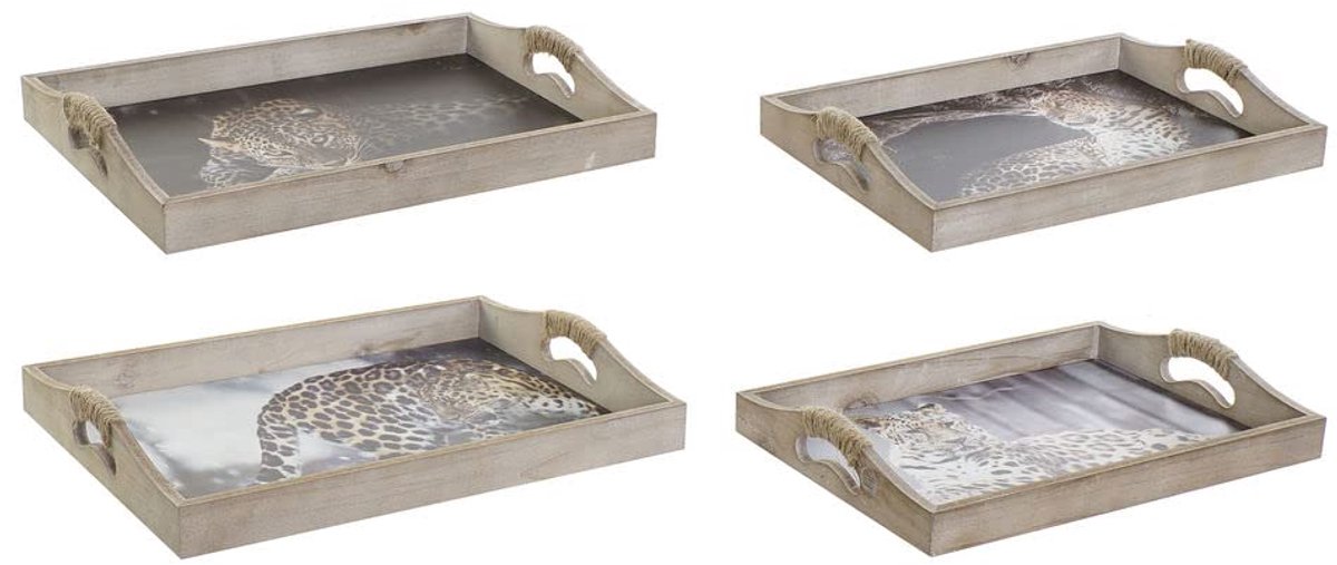 Ibenzoa® Multifunctionele Dienbladen Set van 2 Stuks voor Huisdecoratie en Organisatie