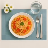 Placemats - lichtblauw - 45 x 30 cm - 4 Stuks - onderleggers - water afstotend - afneembaar - anti-slip - hitte bestendig - flexibel - geweven - tafelmatten - tafelaankleding - ideale tafeldecoratie
