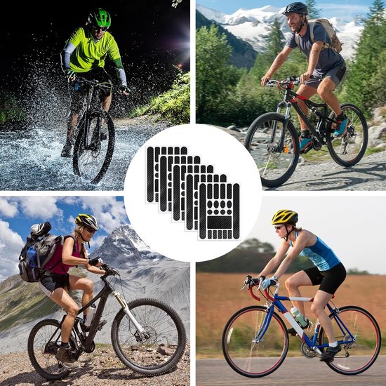 5 stuks fietsframebescherming - carbonstickers - fietskettingsteunstickers - beschermfolie - framebescherming - lakschade - framestickers voor fiets - mountainbike - accessoires voor fietsen van Merkloos	 — afbeelding 4