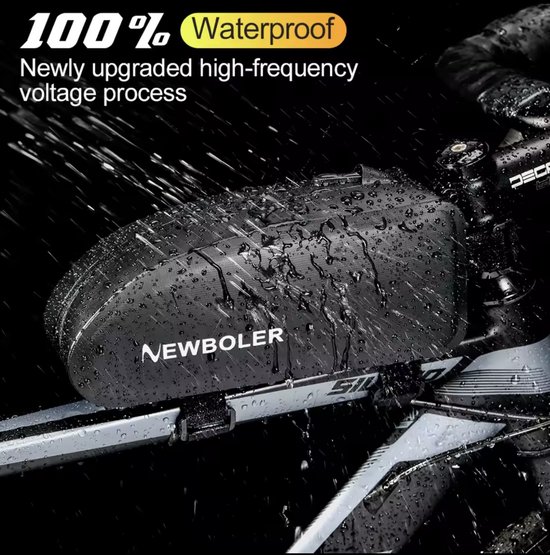 Newboler Fietstas – Waterdicht – 2L – Zwart – Aerodynamisch Frame Top Tube - H1.4