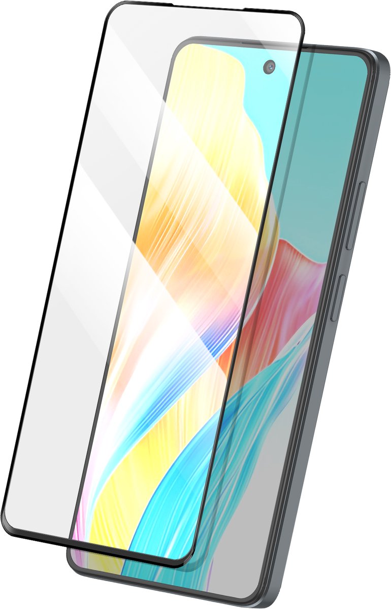 Avizar Gehard glas Geschikt voor Oppo A58 4G krasbestendig, Zwart