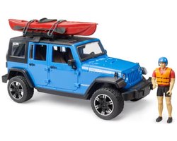 Bruder Jeep Wrangler Rubicon met Kayak and kayaker 1:16