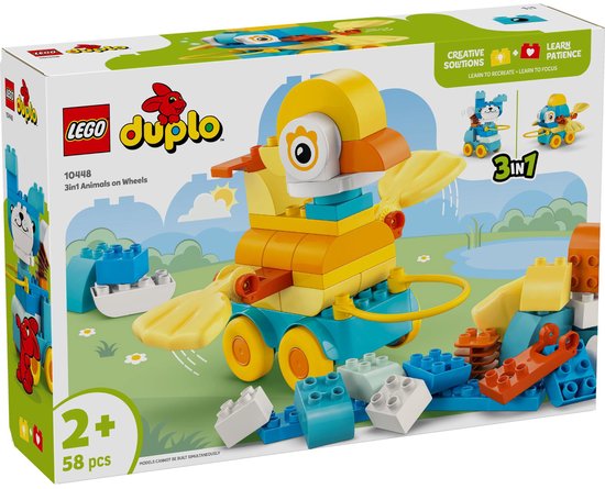 LEGO DUPLO 3-in-1 Dieren op Wielen Peuterspeelgoed - 10448