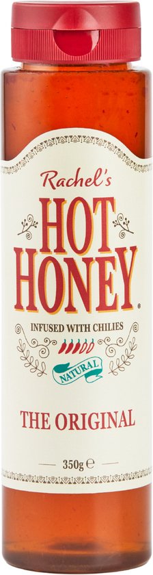 Rachel's Hot Honey - chili infused honey voor pizza en barbecue - 350 g
