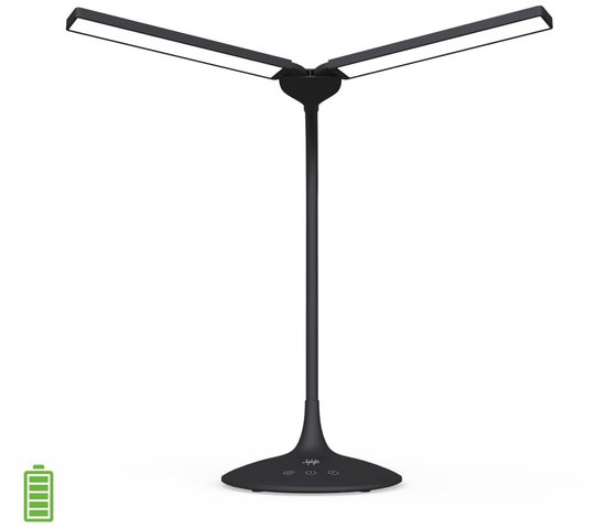 Aynlights® Ultradesk Bureaulamp – Draadloze LED bureaulamp – Dimbaar - 3 Lichtkleuren - UPGRADE 2025 VERSIE - oplaadbare daglichtlamp met batterij – ambacht/hobbyverlichting – in hoogte verstelbaar – zwart