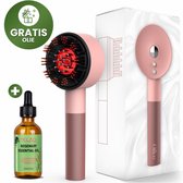 OLIEO Scalp Massager - Elektrische Haarborstel - Scalp Brush - Hoofdmassage Apparaat - Red Light Therapy - Haarolie Applicator
