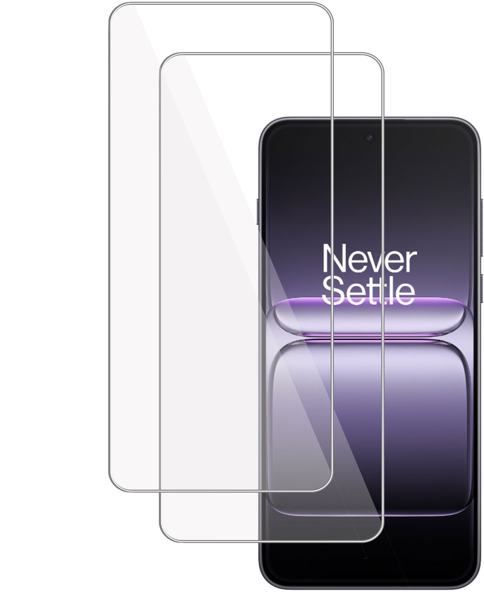 2x TechNow Screenprotector geschikt voor OnePlus Nord 5 Screenprotector - Gehard Glas - Rounded - Proteqt+