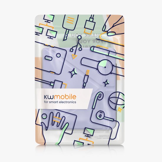 kwmobile e-reader hoesje geschikt voor Kobo Libra Colour hoes - Ereader flip case met standaard - E reader cover van kunstleer - In lavendel van Merkloos — afbeelding 3