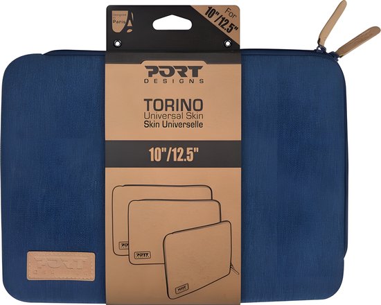 Torino Sleeve - Laptoptas 10 tot 12.5 inch - Blauw - Slank ontwerp
