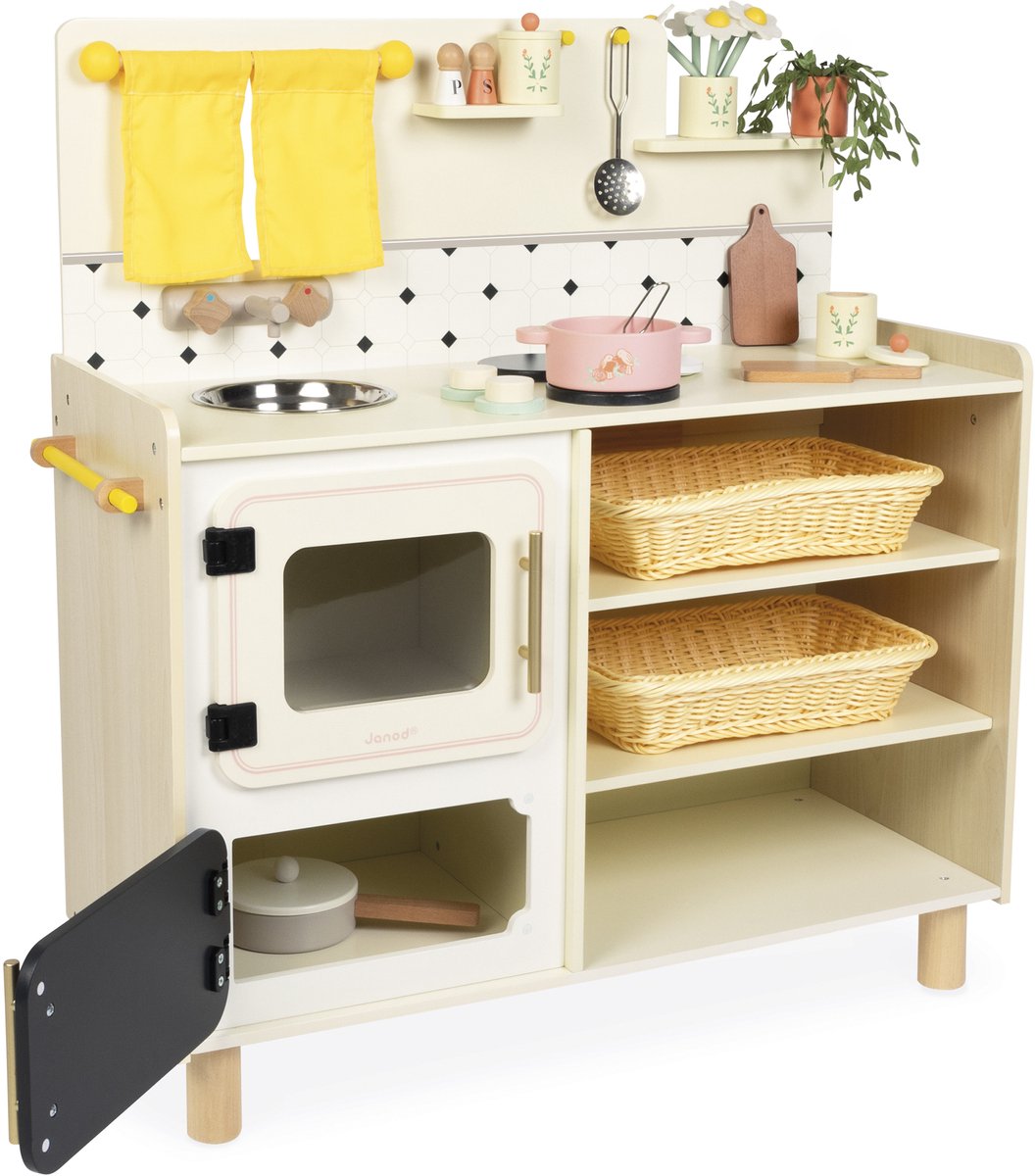 Janod - Shiny Grandma - Grote luxe uitgeruste houten speelkeuken — afbeelding 7