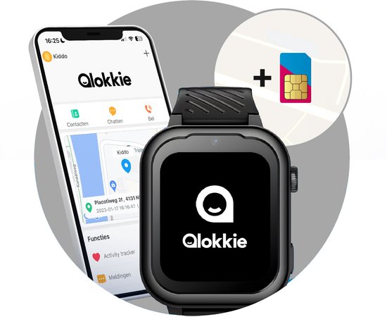 Qlokkie Kiddo Pro - GPS horloge kind
