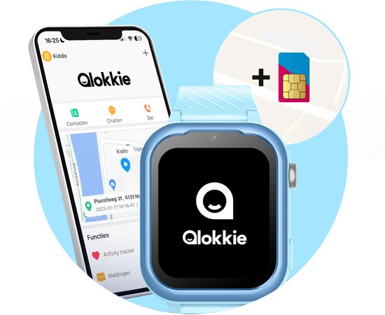 Qlokkie Kiddo Pro - GPS horloge kind