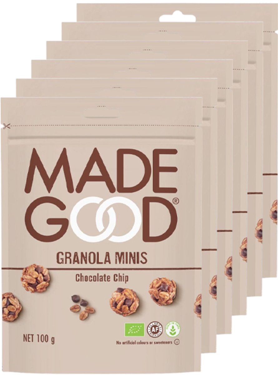 MadeGood | Granola Minis | Chocolate Chip | 6 stuks | 6 x 100 gram