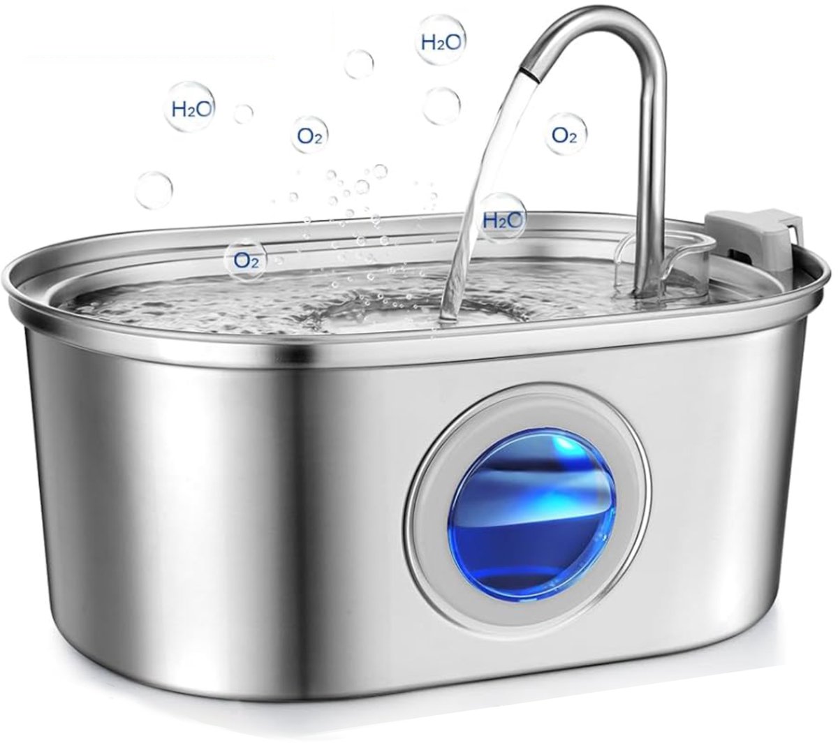Bol.com BOTC Drinkfontein Kat en Hond - Waterfontein Kat - 108oz/3.2L - Verkoeling Hond/Kat - Dieren drinkbakken - Waterdispense... aanbieding