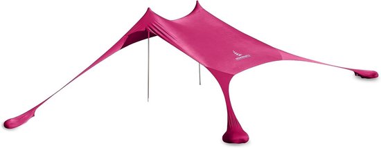 Strandwerk Premium Lycra Beach Tent - Beach Shell Pop-Up Awning Ole with Aluminium Poles and Stuffable Sand Anchors (210 x 210 cm