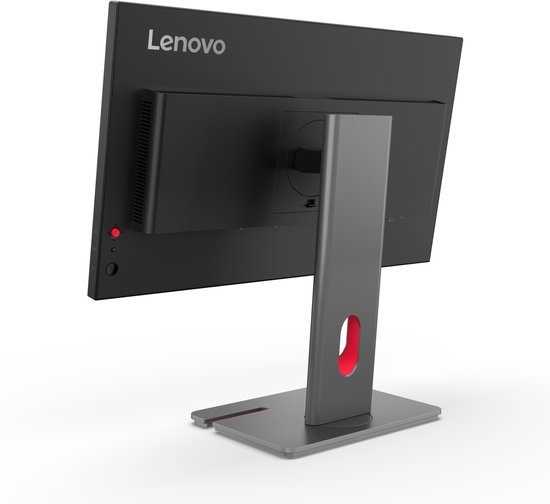 Lenovo ThinkVision P24QD-40 monitor achterkant met kabelgeleiding
