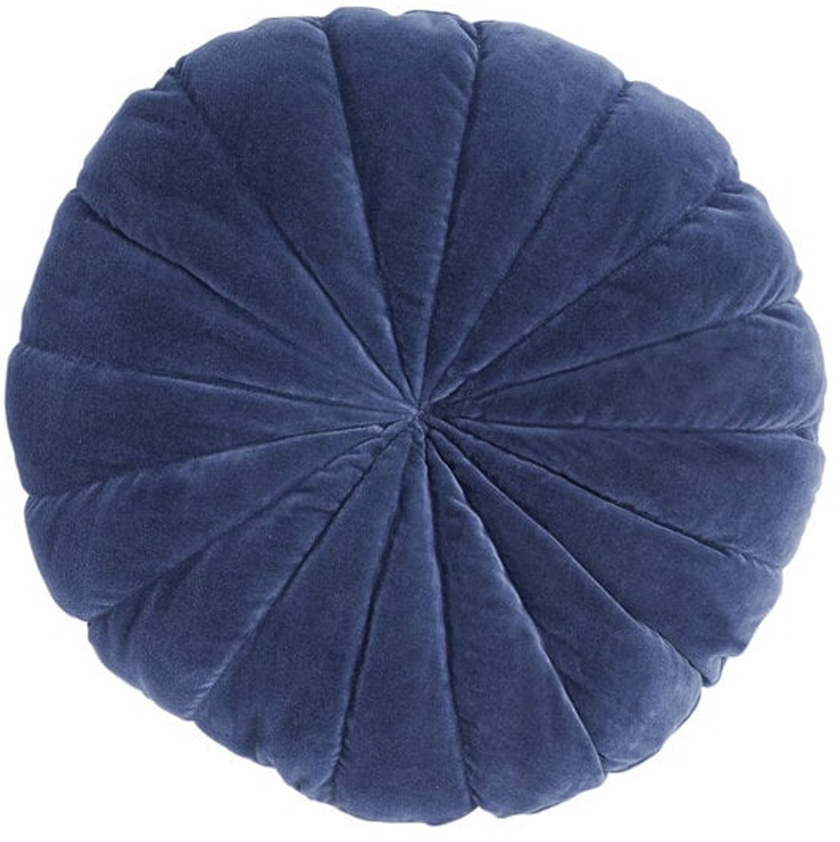 Linen & More Flower sierkussen blauw 40x10cm