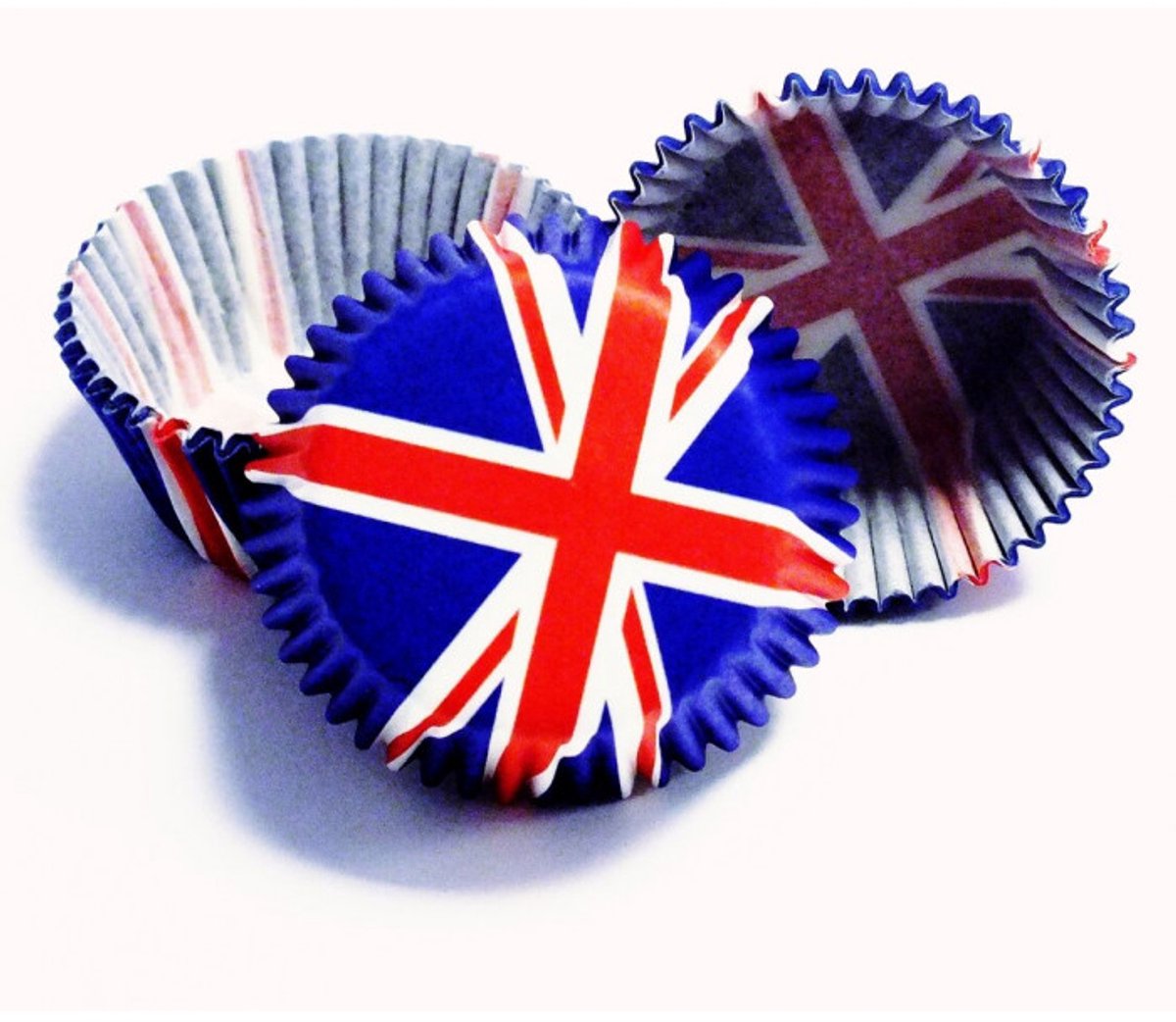 PME Paper Baking Cases Cupcake-/muffinkoppen 100 stuk(s) - Union Jack - Engelse vlag - Mini