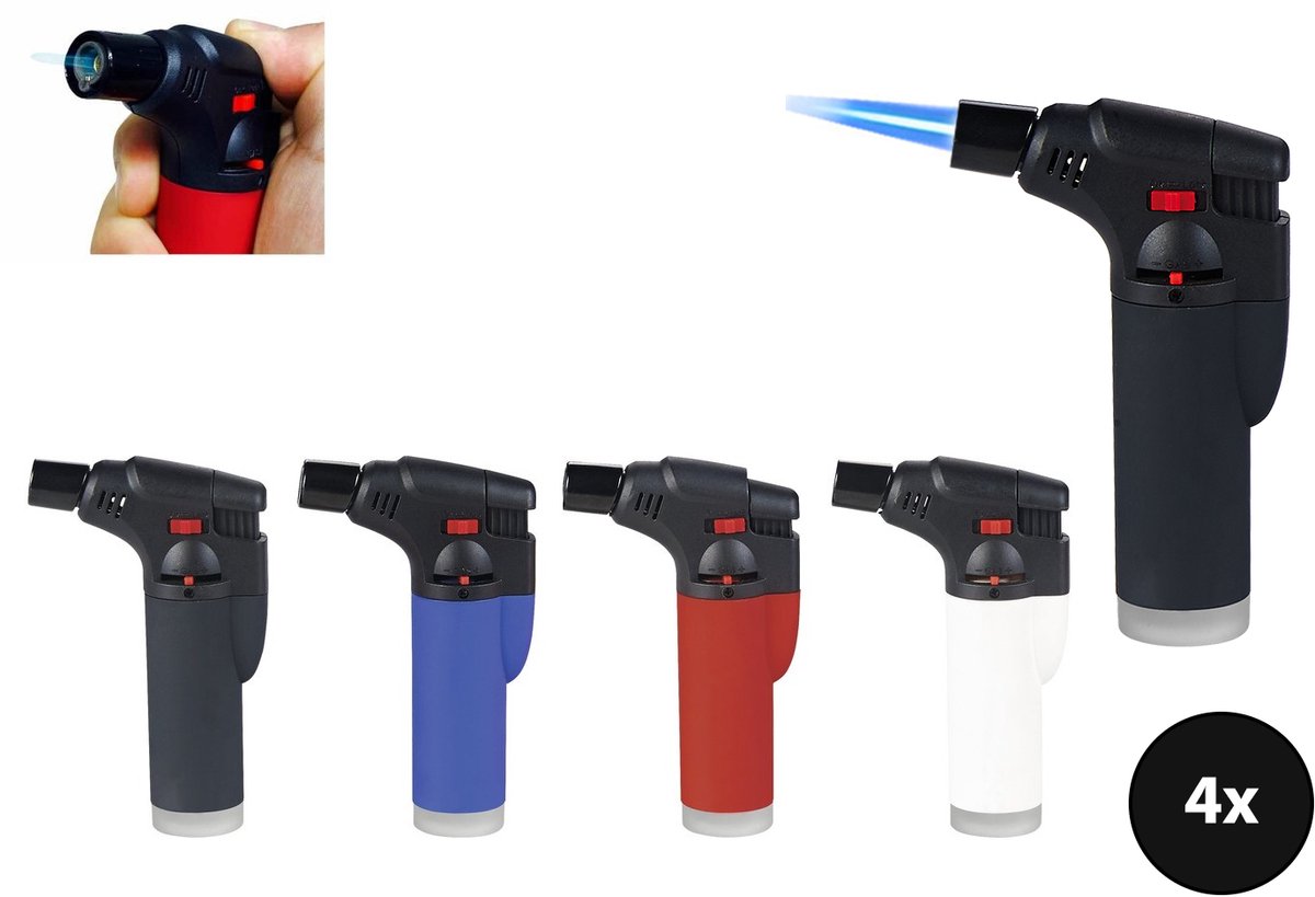 Goedkoopste Turbobrander - Creme brulee brander - 4 stuks - jet flame - Tokyo aanstekers - Unilite