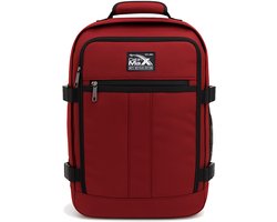 CabinMax Metz Reistas – Handbagage 24L Wizz Air – Rugzak Transavia - Schooltas - 40x30x20 cm – Compact Backpack – Lichtgewicht – Rood