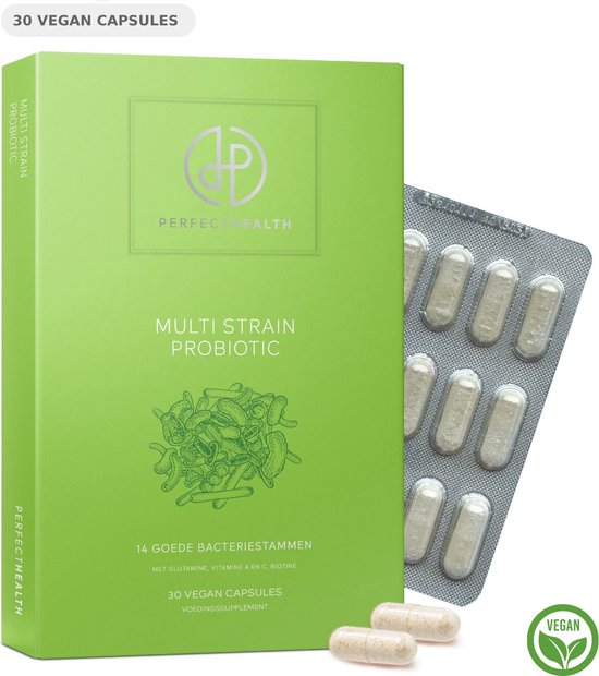 Perfect Health - Probiotica Darmflora - Goed voor Stoelgang, Spijsvertering en Immuunsysteem - Capsules Lactobacillus en Lactospore - Darmwand Supplement - Vegan - 30 Stuks
