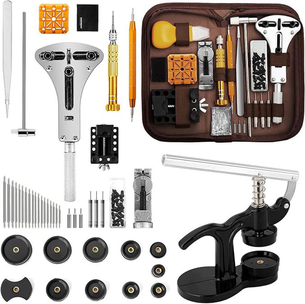 Gereedschap voor Horloges - 162-Delige Set - Onderhoud - Horloge Reparatie - Horlogeband Inkorter - Horloge Opener - Horloge Schroevendraaierset - Toolkit - Gereedschapsset