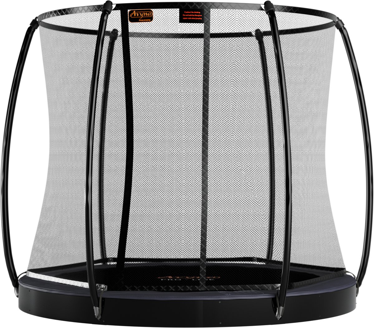 Avyna Pro-Line FlatLevel trampoline 08 Ø245cm + Royal Class Veiligheidsnet – Grijs