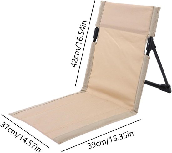 1 stuk - Vouwstoel - Opvouwbare strandstoel - Draagbare opvouwbare stoel - aluminium frame - met 600D Oxford-stof - voor ontspannen op reis, tuin, terras aan het zwembad - binnen- en buitenstoel - met draagtas - 68*39*40 cm - wit — afbeelding 5
