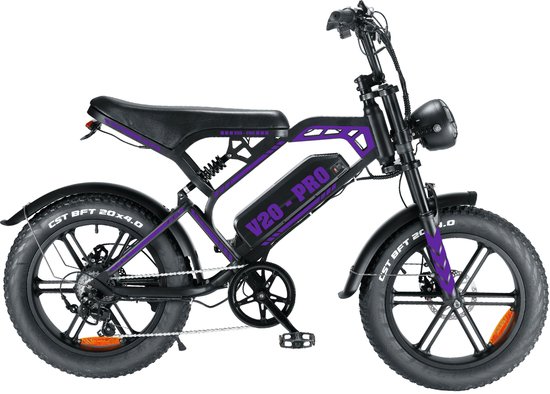 Bright Gold Metallic Stickerset voor Fatbike 20 Pro Mini Violet – Weerbestendig, Krastbestendig, Makkelijk aan te brengen