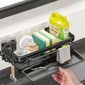 Ibenzoa® Multifunctionele Spoelbak Organizer voor Keuken en Badkamer met Handige Ophangmogelijkheden