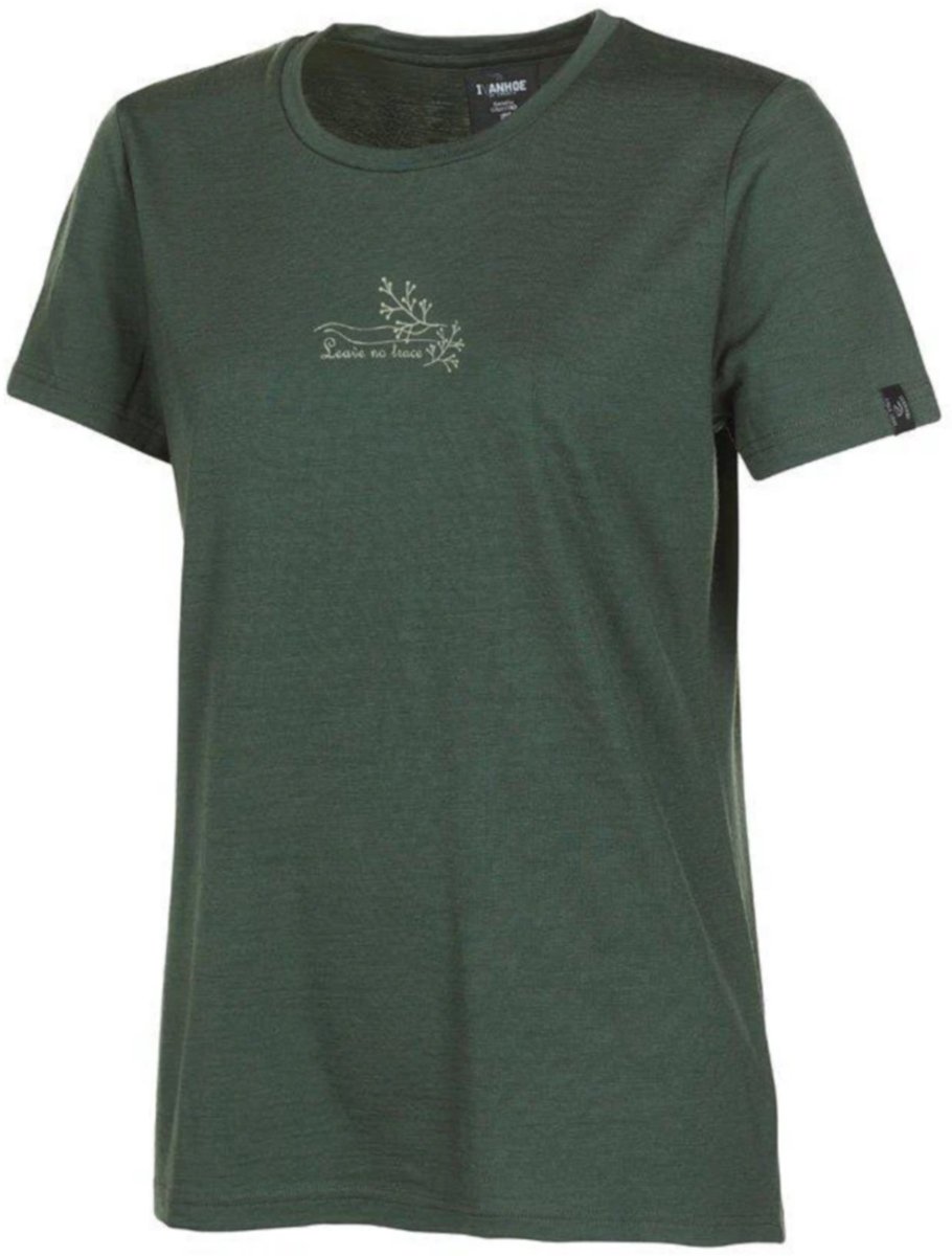 Ivanhoe t-shirt UW Cilla Vine voor dames - 100% merino wol - Groen