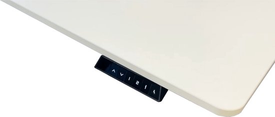 Worktrainer MiniDesk Wit | Bureau réglable en hauteur | Électrique | Table ergonomique assis-debout | Bureau à Home et lieu de travail parfaits | Avec contrôle de la mémoire – Hauteur : 73–118 cm