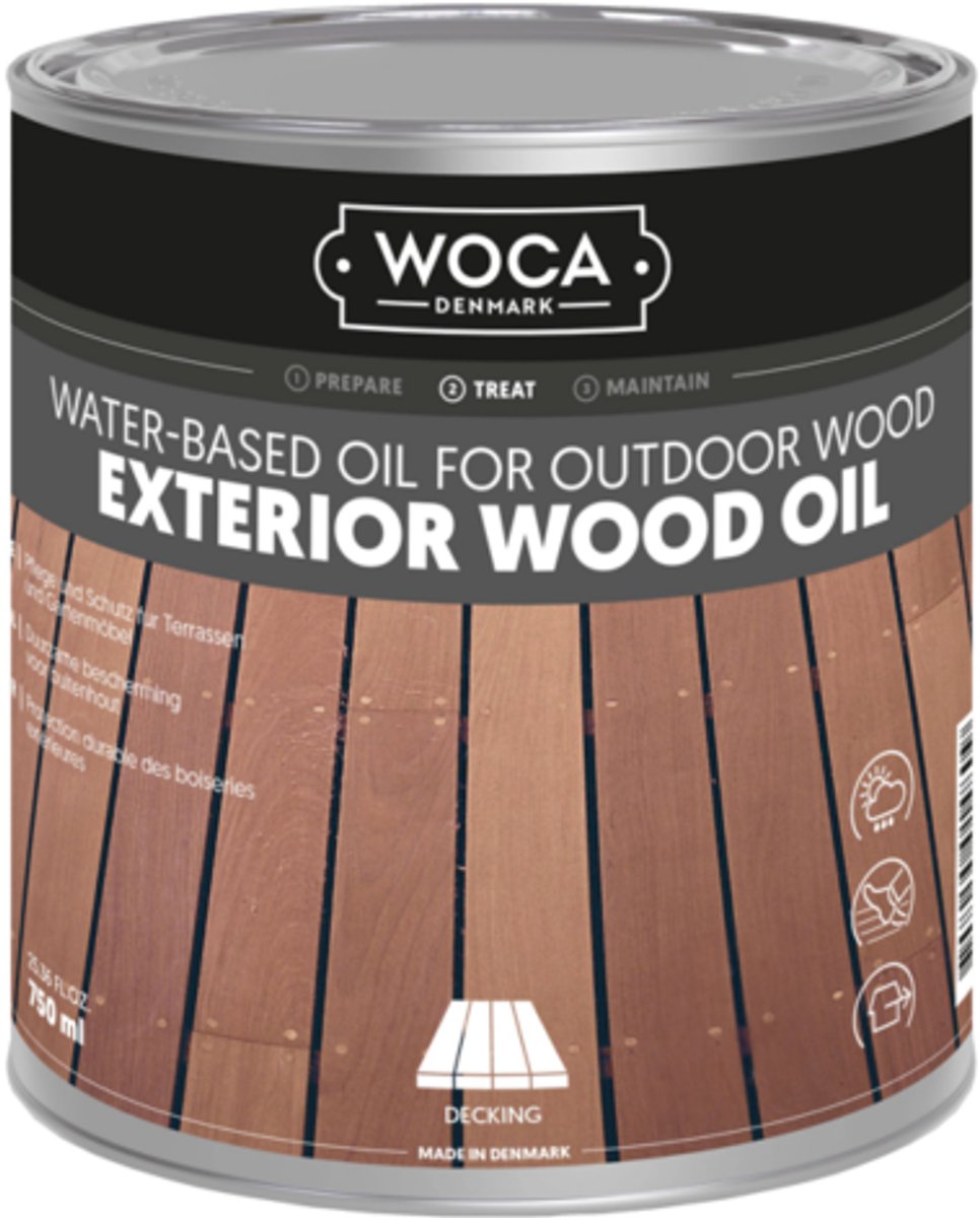 Wovar Woca Exterior oil Zwart | 0,75 Liter
