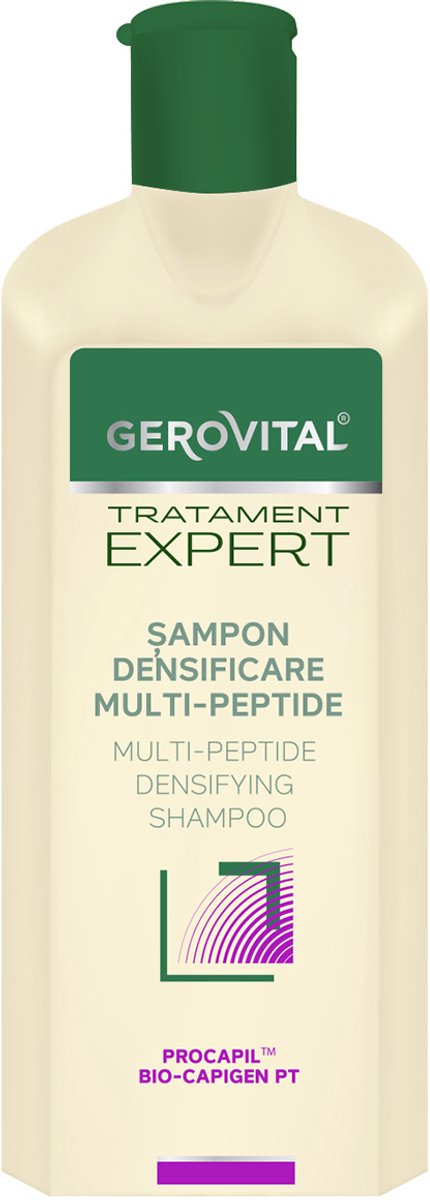 Multi-peptide shampoo voor het verdichten van dun en zwak haar - gezonde en snelle haargroei - Treatment Multi-Peptide Densifying Shampoo - Gerovital Expert Treatment, 400 ml